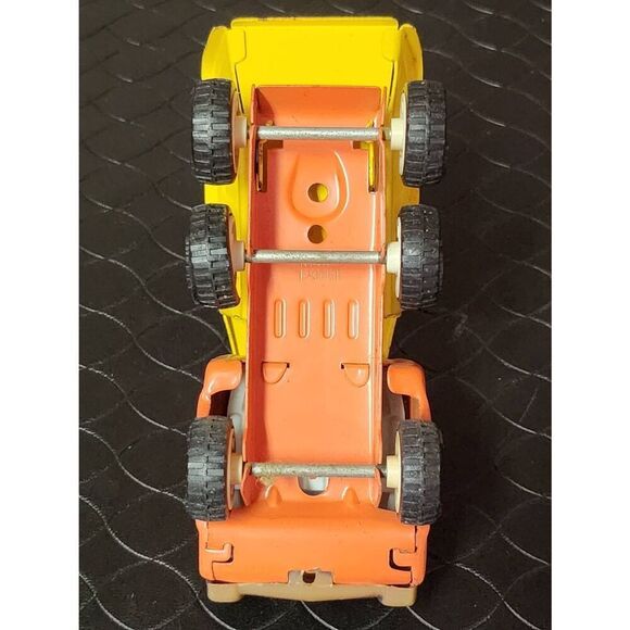 Buddy L Small Dump Truck - Orange & Yellow  Made in Japan #B13 - Picture 5 of 9